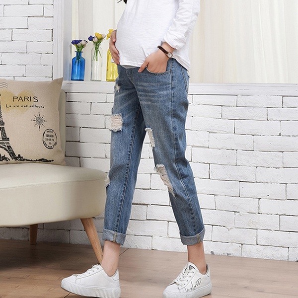 Sassy Ripped Maternity Jeans