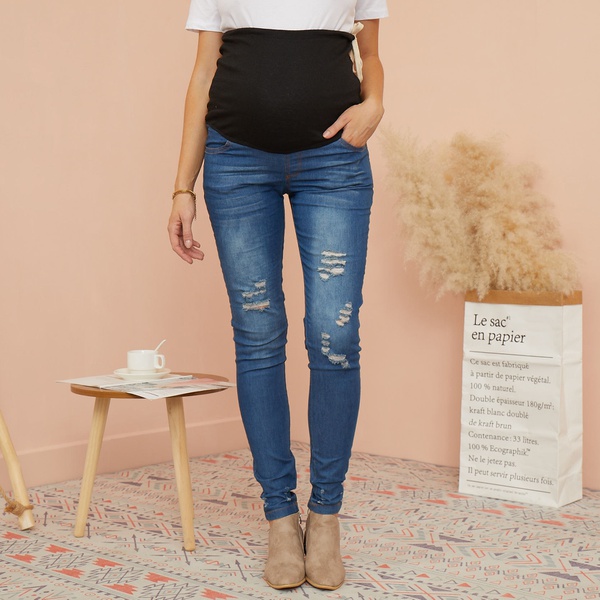 Sassy Ripped Maternity Jeans