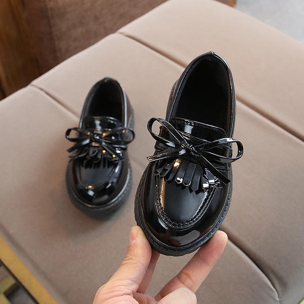 Toddler / Kid Solid Tie School Leather Shoes