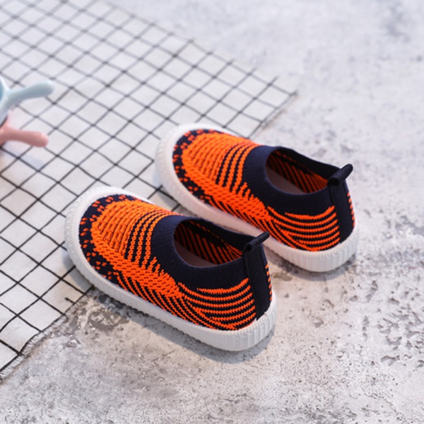 Toddler / Kids Breathable Knitted Striped Causal Shoes
