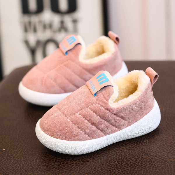 Toddler Fluffy Solid Warm Shoes