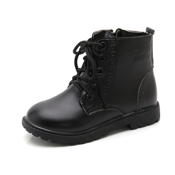 Toddler / Kid Girl Solid Tie School Leather Shoes