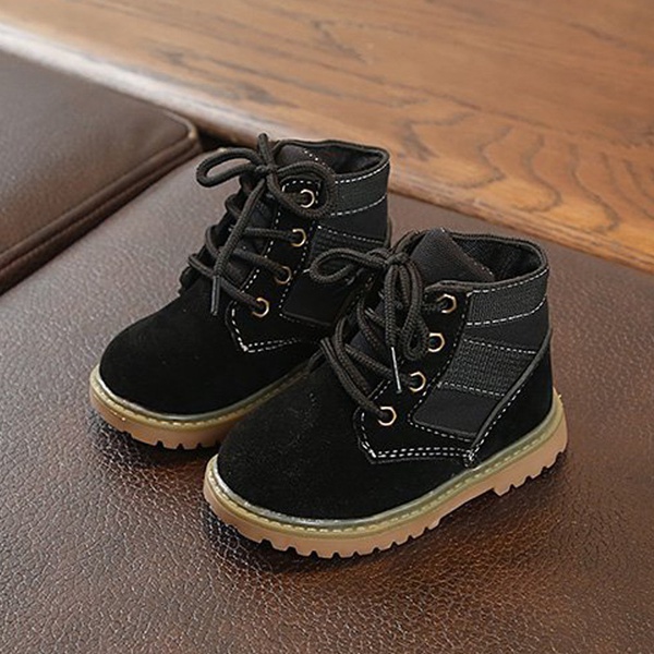 Toddler / Kid Solid Lace-up Velvet Leather Shoes