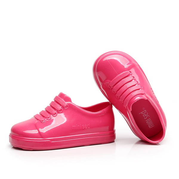 Toddler / Kid Girl Solid Glossy Tie Rain Boots