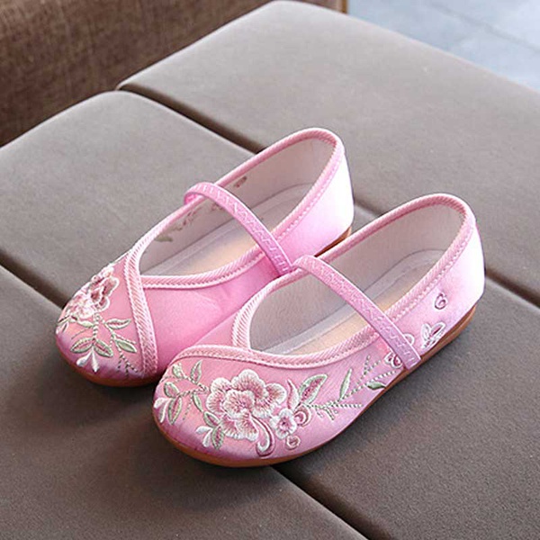 Baby / Toddler Flower Embroidered Shoes First Walkers