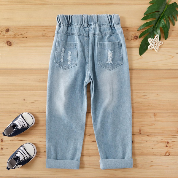 Baby/ Toddler Boy’s Ribbed Frayed Jeans