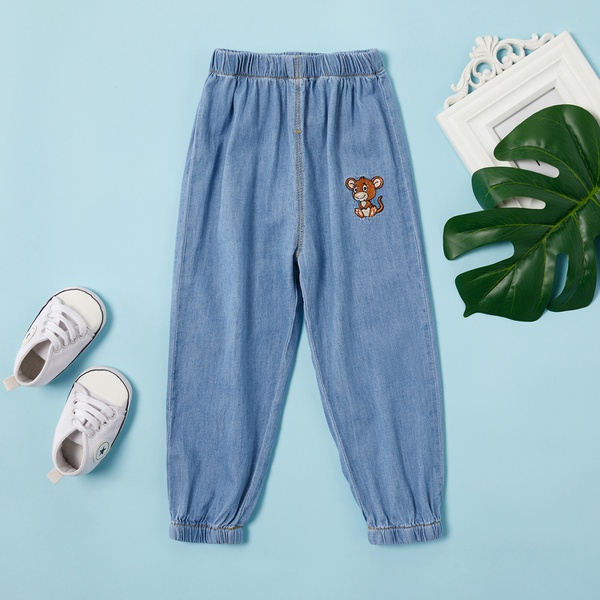 Baby / Toddler Adorable Mouse Embroidery Jeans