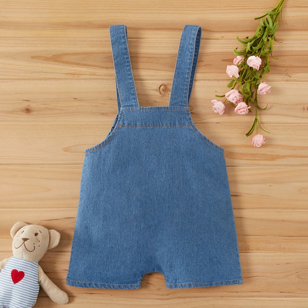 Baby / Toddler Boy Animal Raccoon Embroidered Denim Overalls