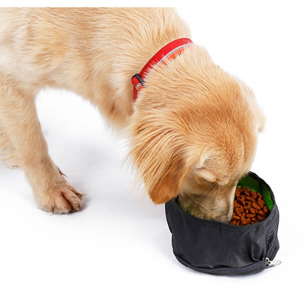Pet dog bowl for outdoor travel portable foldable waterproof bowl