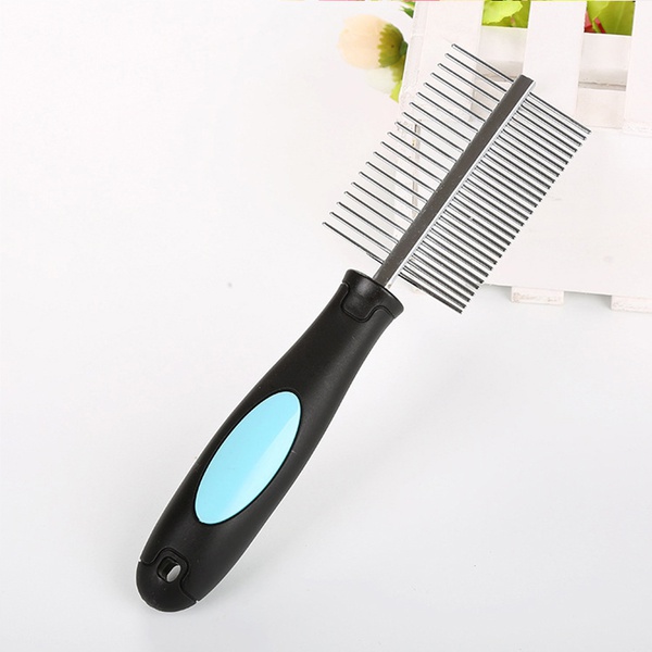 Pet Supplies Stainless Steel Pet Needle Comb Double-Sided Needle Comb Beauty Tool Brush Cleaning Flea Comb