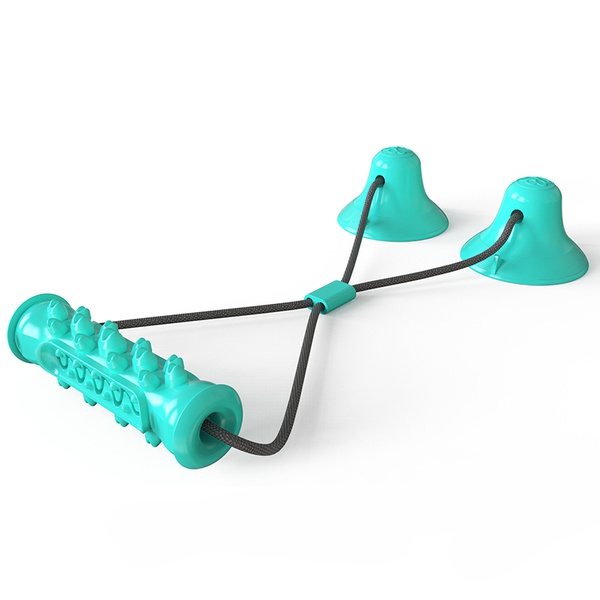 Pet toy double suction cup pull rope molar rod