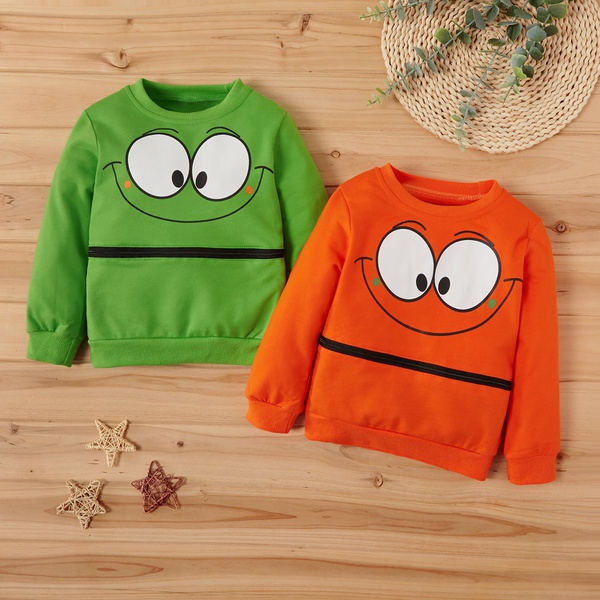 Baby / Toddler Cutie Cartoon Animal Decor Long-sleeve Sweatshirt