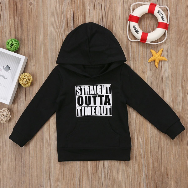 Baby / Toddler Boy Letter Print Long-sleeve Pullover