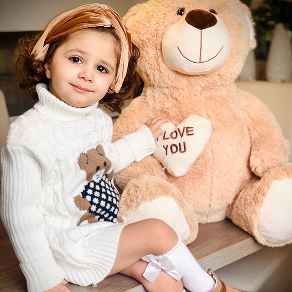 Baby / Toddler Adorable Bear Print Long-sleeve Sweater