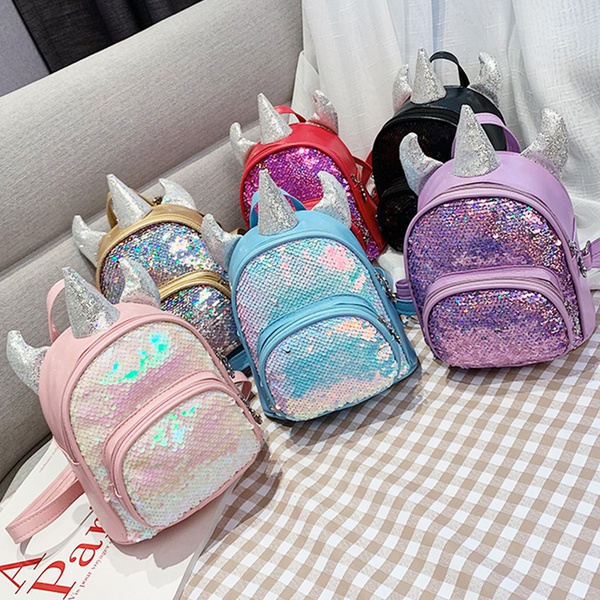 retty Sequined Unicorn Backpack for Children