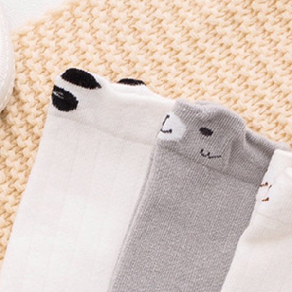 3-piece Baby Animal Print Cotton Stockings Set