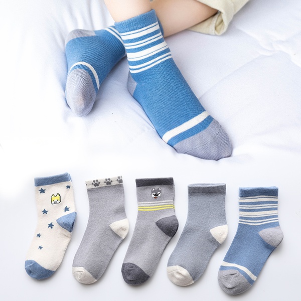5-pack Baby / Toddler / Kid Striped Middle Stockings