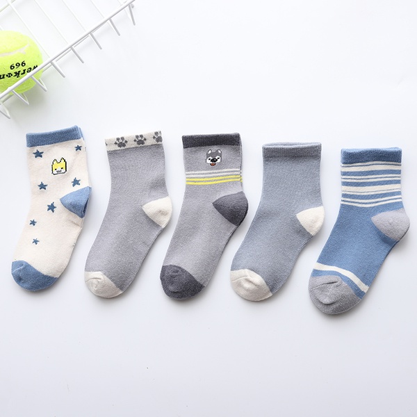 5-pack Baby / Toddler / Kid Striped Middle Stockings