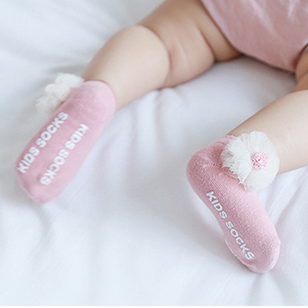 3pcs Baby / Toddler Letter Print Flower Bow Butterfly Decorative Sock