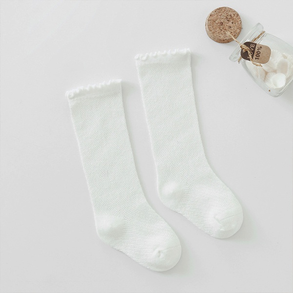 Baby Solid Ruffled Stockings