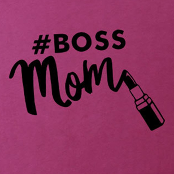 Pretty BOSS mom Letter Printed Short-sleeve Tee For women